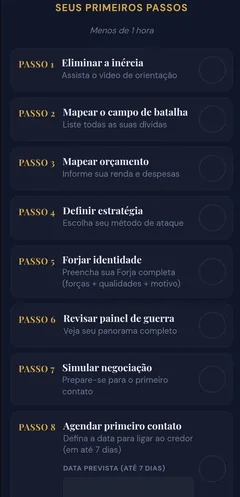 Tela Plano de Resgate do app